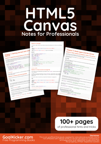 HTML5 Canvas Notes for Professionals book