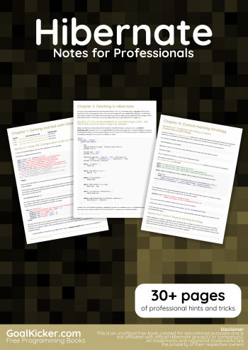 Hibernate Notes for Professionals book