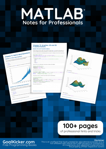 MATLAB Notes for Professionals book