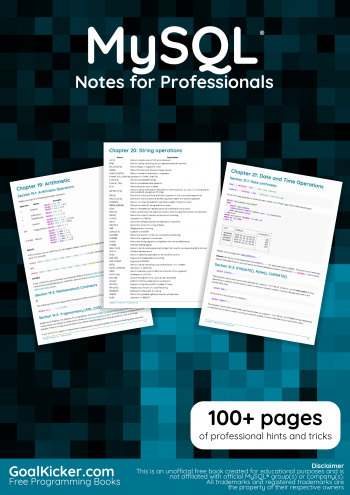 MySQL Notes for Professionals book