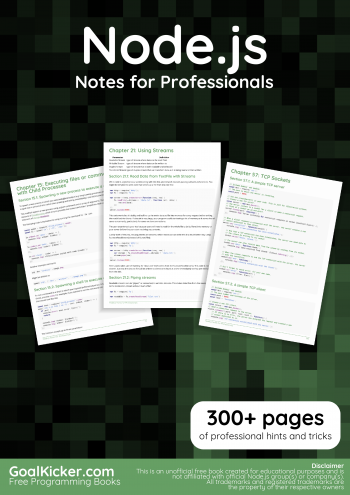 Node.js Notes for Professionals book