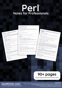 Perl Notes for Professionals book