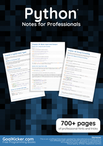 Python Notes for Professionals book