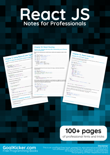 React JS Notes for Professionals book